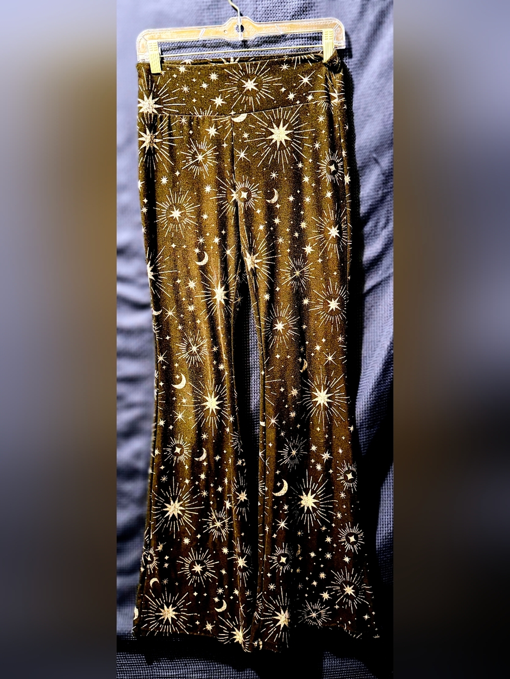 No Boundaries Black Pants With Cosmic Design Sz S